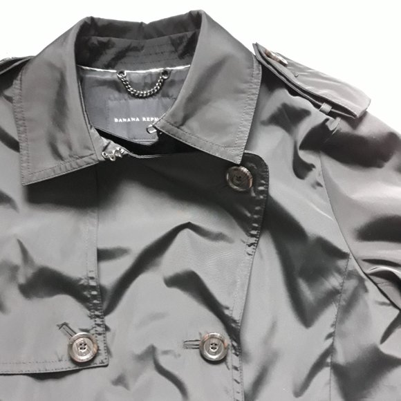 Banana Republic Clara Short Trench Coat Jacket szXS Classic Minimalist Old Money - Picture 3 of 11